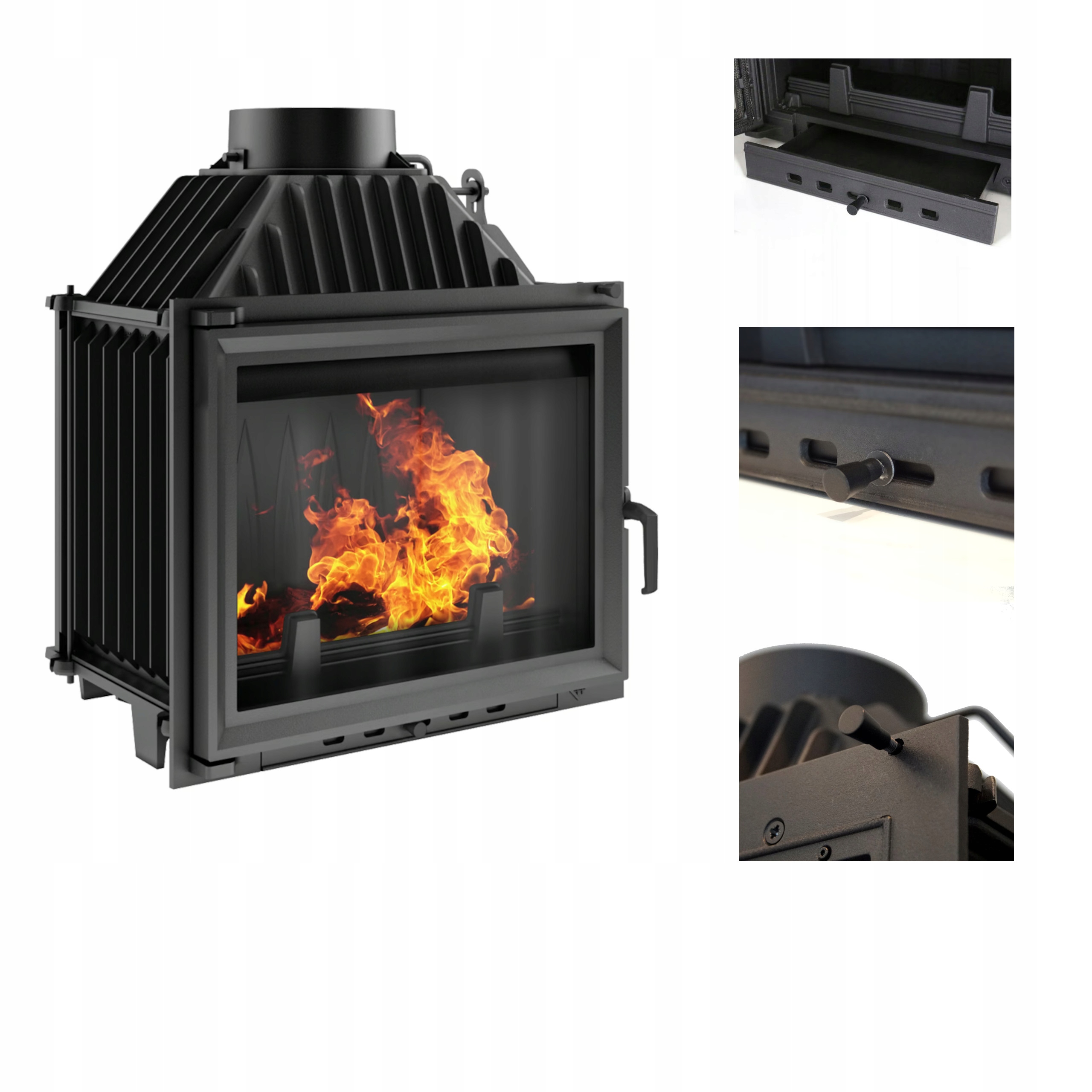 Vzduchový Krb Litinová vložka Maja 8KW fi150 ekodesign popelník