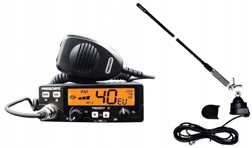 

Radio Cb President Teddy Antena Sirio T3 +uchwyt