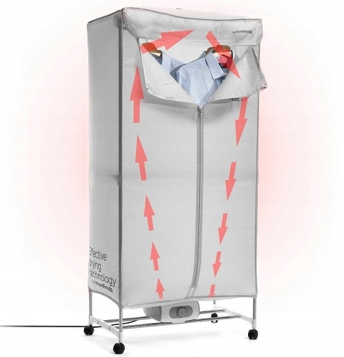 Elektrický Sušák na Prádlo Přenosný 2 Patrový Se Zipem 1200W Innovagoods