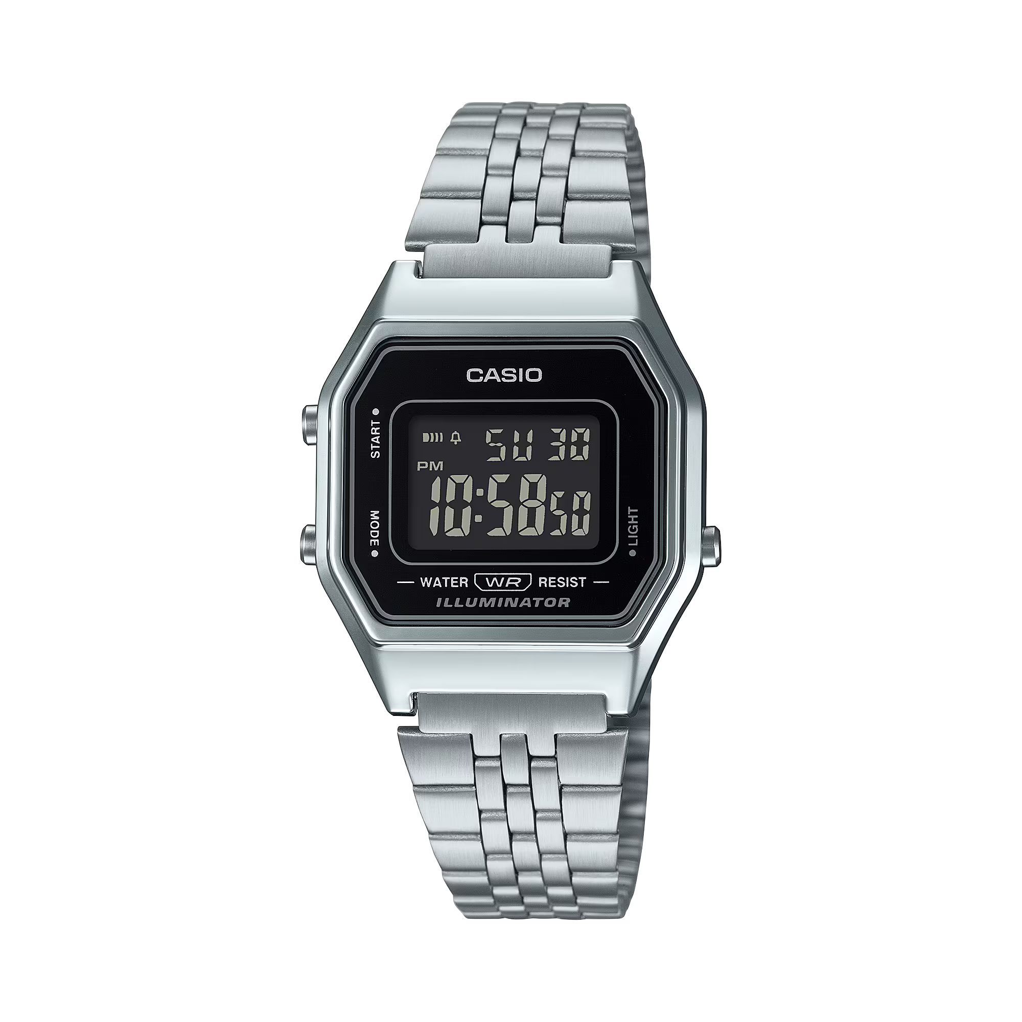 Dámské hodinky Casio Vintage LA680WA-1BDF Silver Black Digital