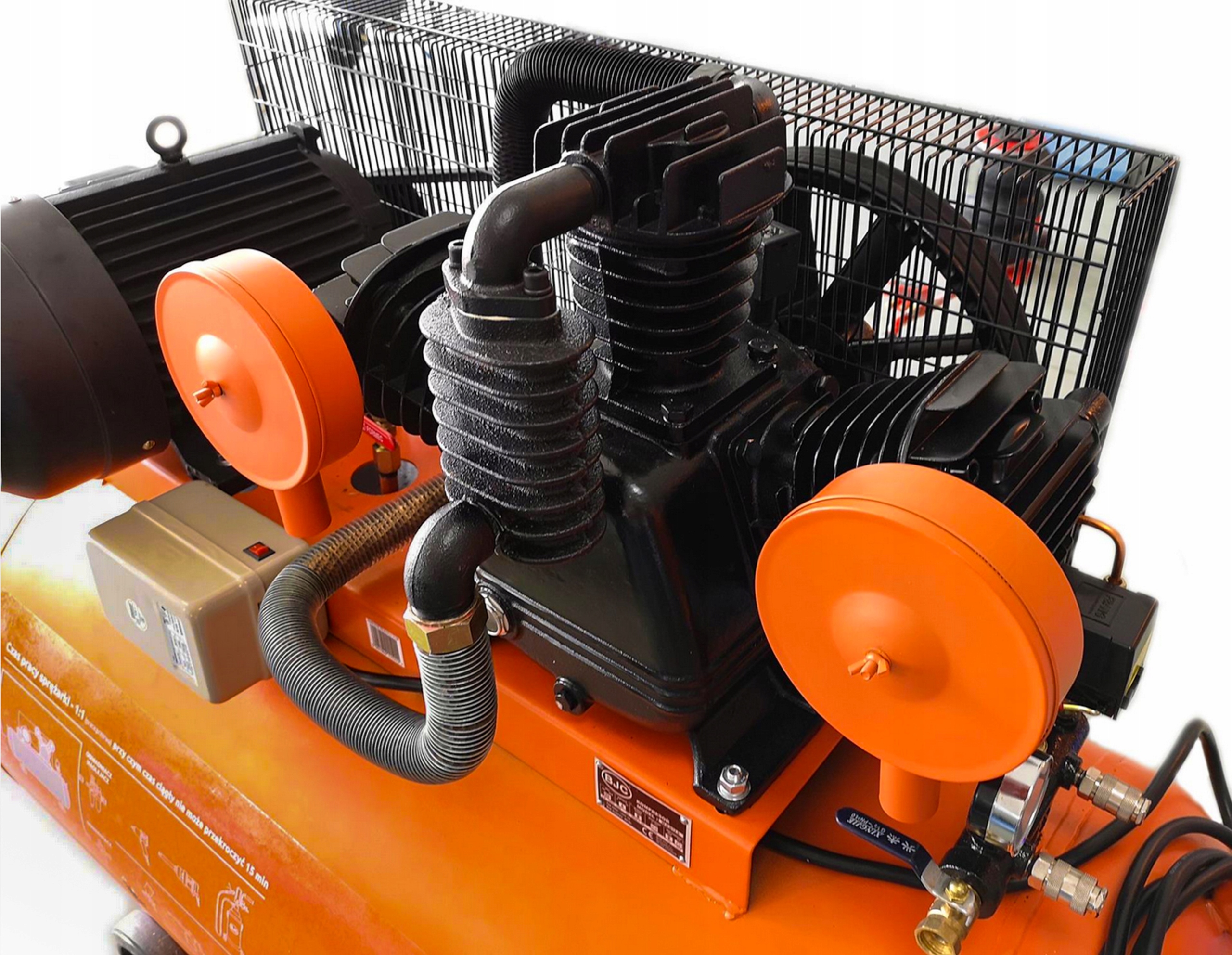 KOMPRESOR OLEJOWY WIELOFUNKCYJNY SPRĘŻARKA POWIETRZA 350L 3xTŁOK 400V 7,5KW Marka BJC