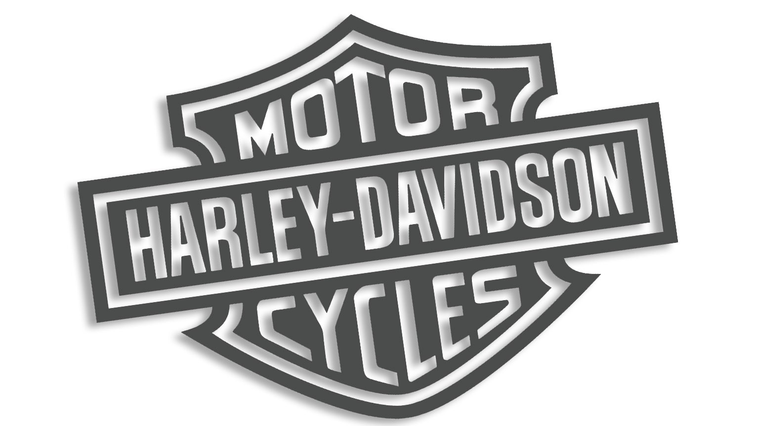 

Wycinana naklejka Harley Davidson grafitowa
