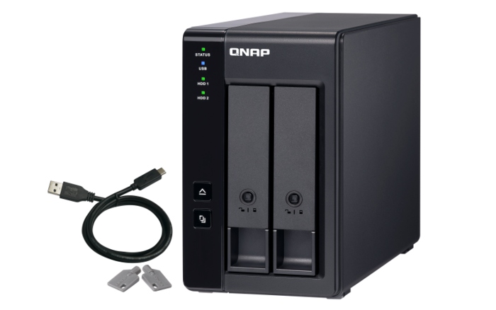 Qnap TR-002 2-zásuvková rozšiřující jednotka pro Qnap/pc, konektor Usb-c,