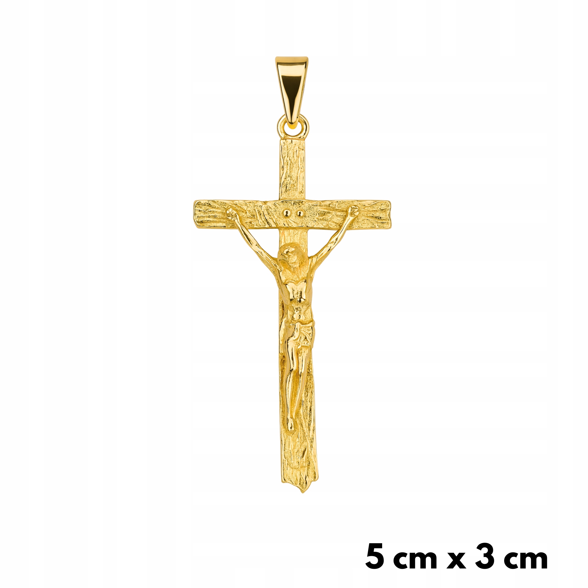 Přívěsek Savior Crucifix Kříž Zlatý Pozlacený Ocel Pánský Metini Dárek