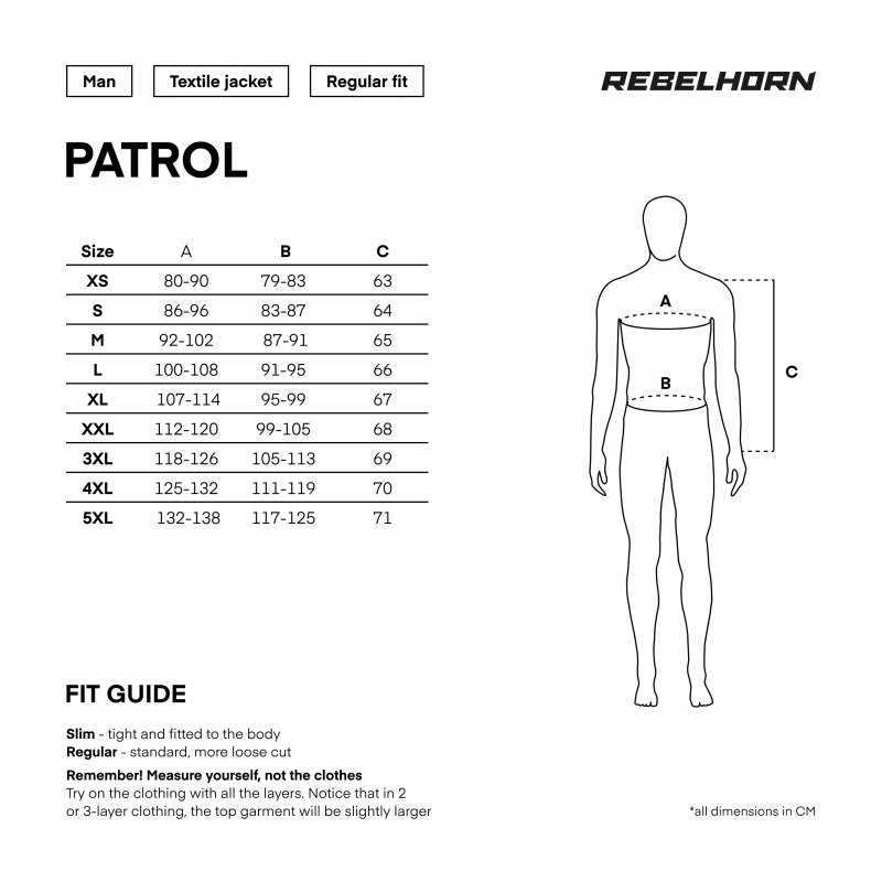 KURTKA TEKSTYLNA REBELHORN PATROL BLACK M Producent Rebelhorn