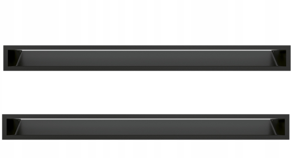 Kratki krbové Luft jednoduché černé 90x100 2ks