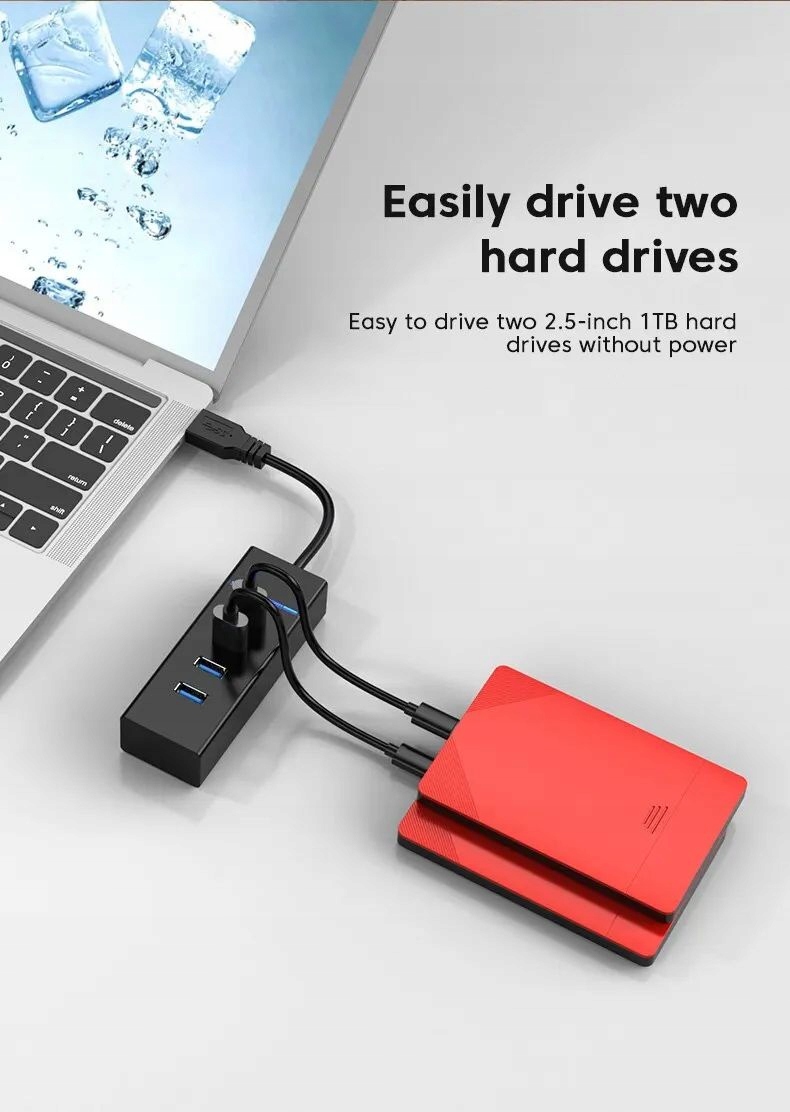 SZYBKI ROZGAŁEZIACZ HUB USB 3.0 - 4 DODATKOWE PORTY USB DO KOMPUTERA Stan opakowania oryginalne