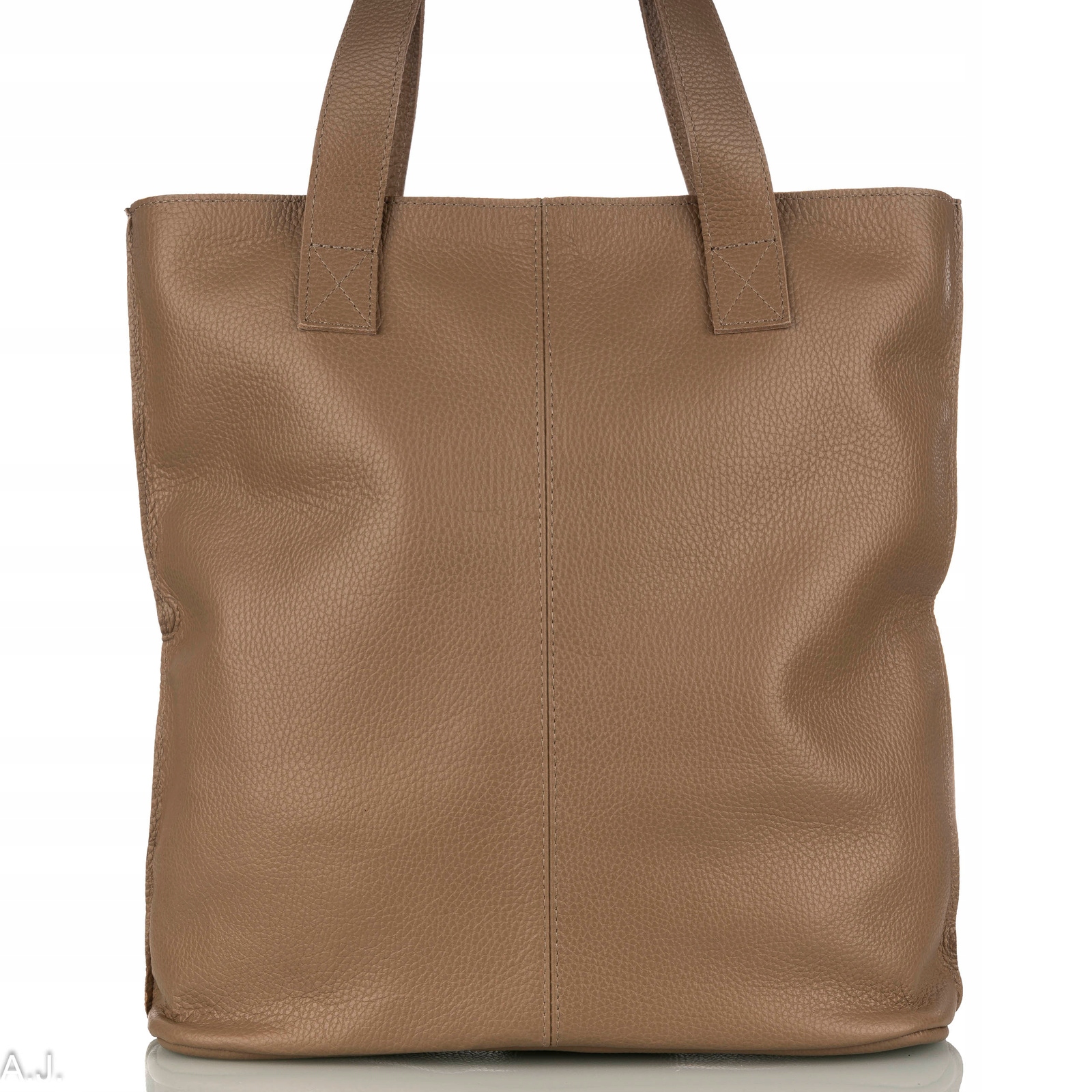 Dámská kožená kabelka s přepážkou A4 velká, klasická, elegantní polská