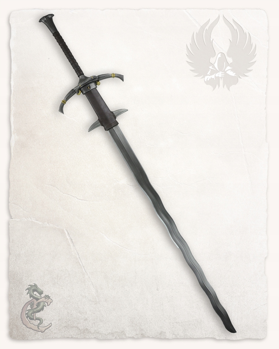 Meč Flamberg Doppelsoldner Zbraň Larp