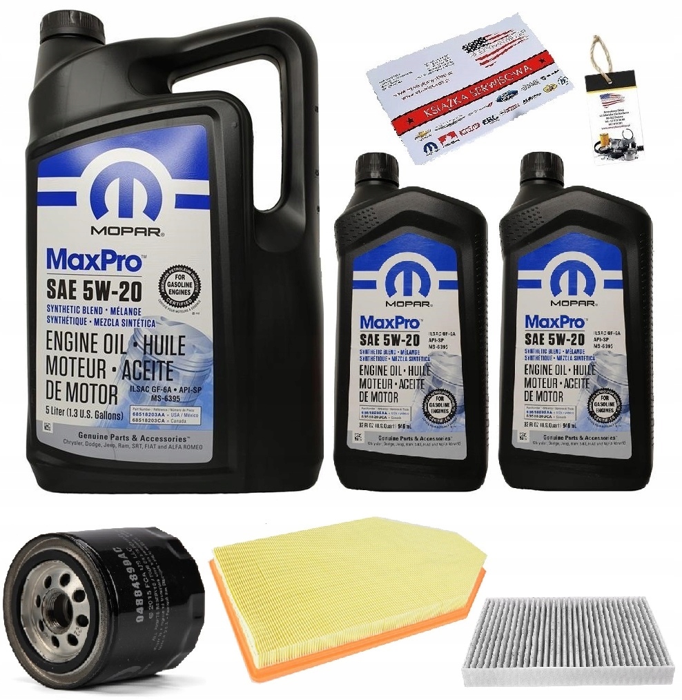 Mopar 5W20 Filtry Dodge Challenger 5,7 11-15