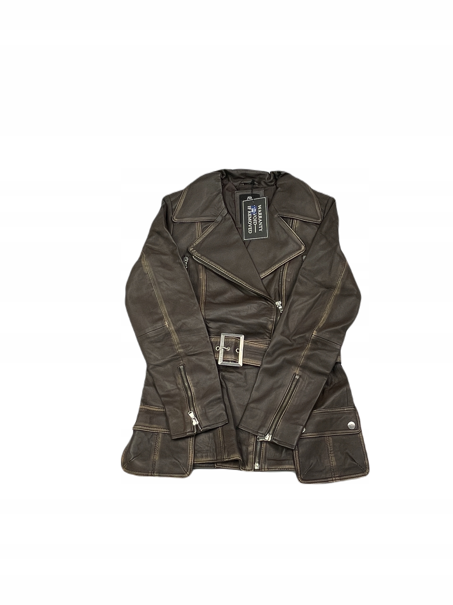 Dámská hnědá kožená bunda Real Leather S