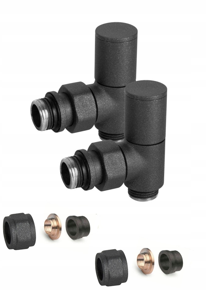 Rohové radiátorové ventily Apm Graphite Pln Cu