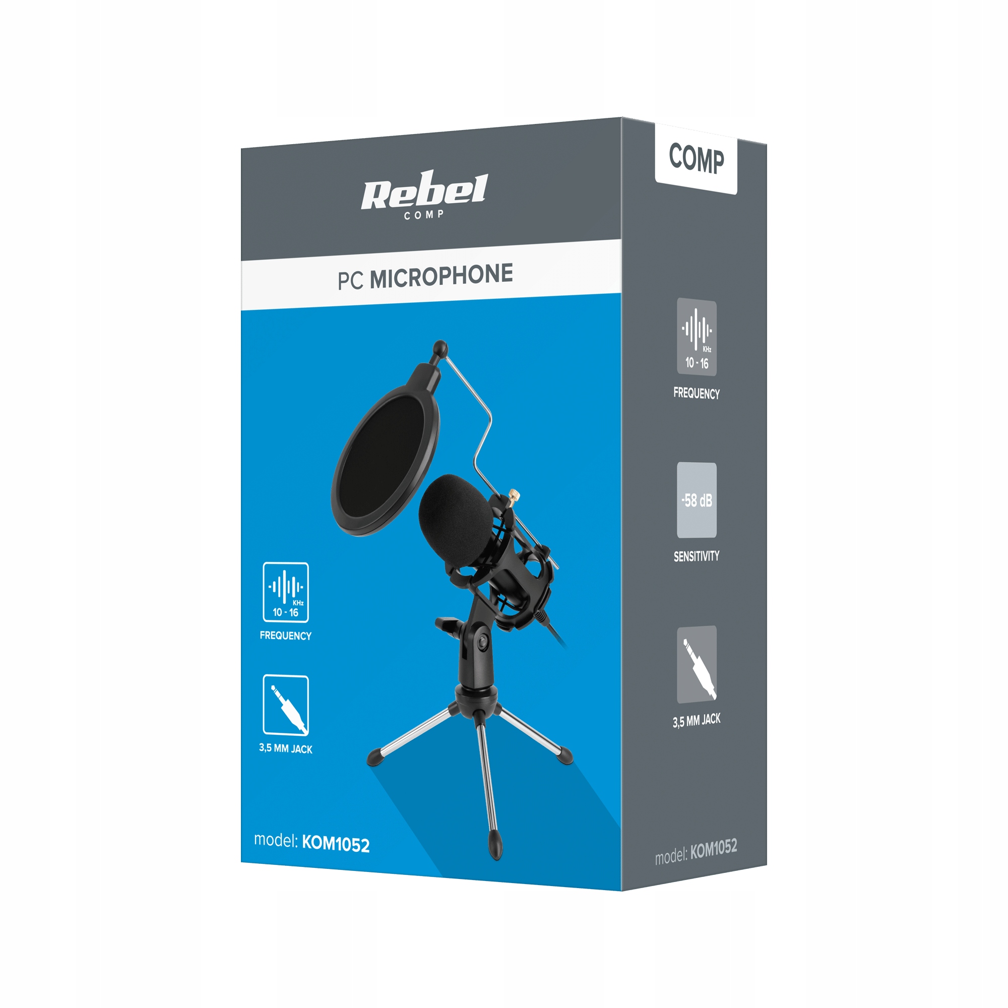 Mikrofon dookólny na USB statyw do mikrofonu Model KOM1052