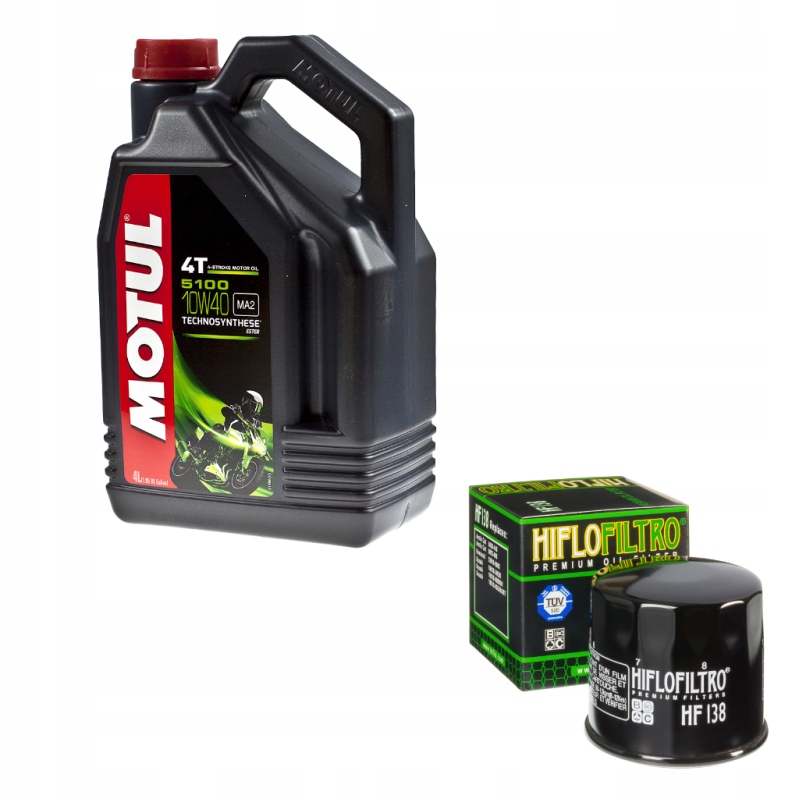 Olejový filter HF138 Motul 5100 10W40 Suzuki Gsr Gsf Bandit DL V-Strom Gsx