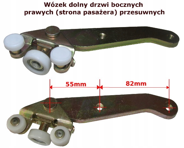 ROLKA ZAWIAS DÓŁ DRZWI BOCZNYCH VW T4 TRANSPORTER Producent części Inny