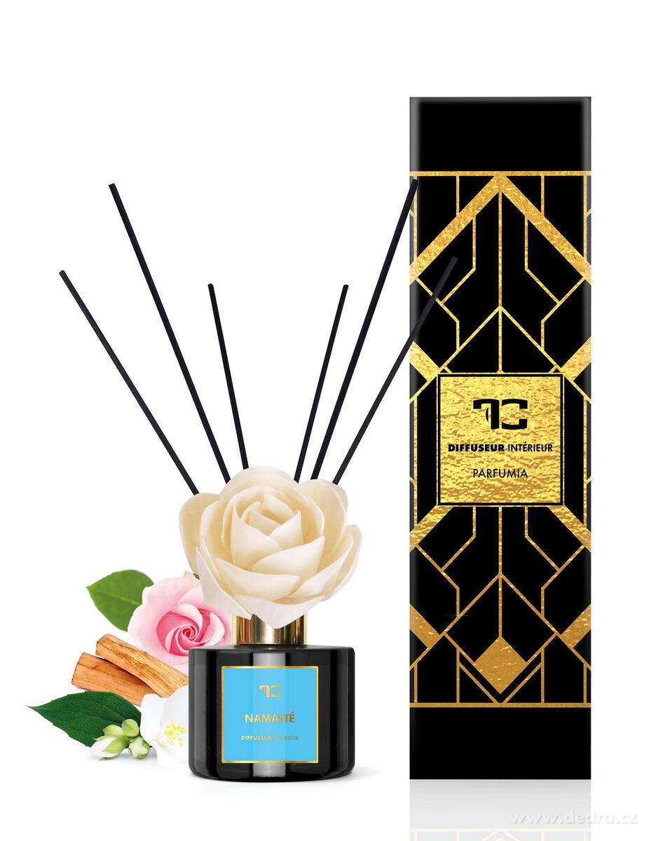 Levně Dedra 200 ml difuzér Flow tyčinky, Namasté, Parfumia