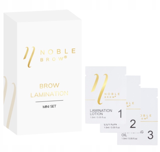 NOBLE LASHES Zestaw Noble Brow do laminacji brwi MINI SET