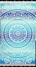 Ręcznik plażowy szybkoschnący MANDALA KARINA niebieska