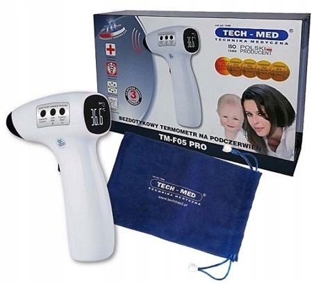

Termometr bezdotykowy medyczny Tech-med TM-F05 Pro