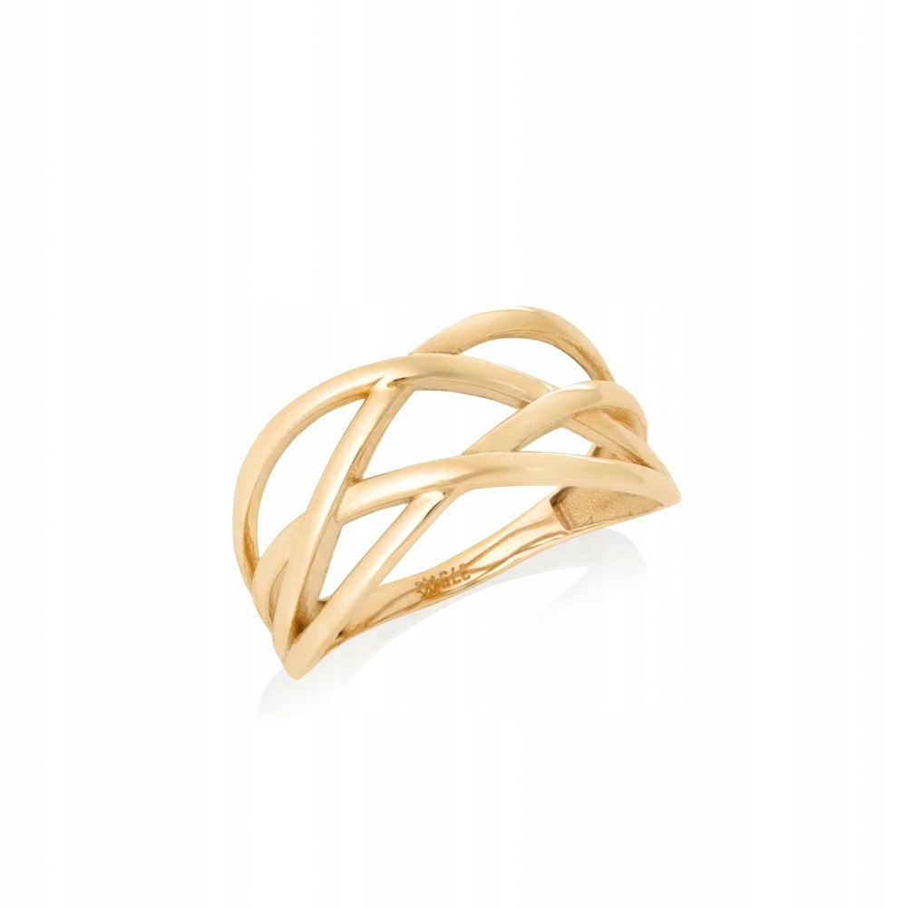 Pierścionek złoty Ania Kruk pleciony złoto 375
