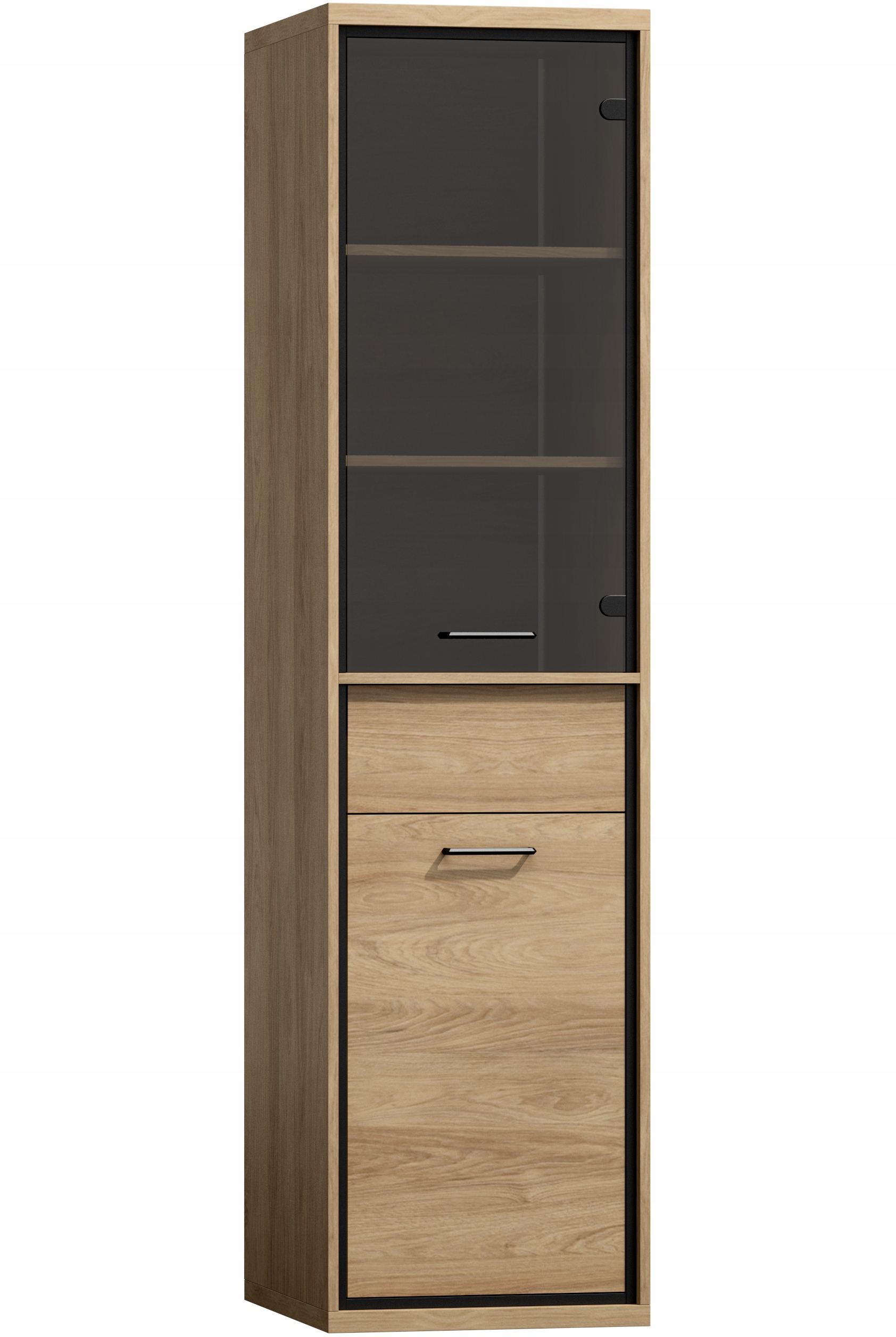 witryna słupek regał zamykany z szybą Mediolan 04