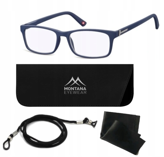 Okulary Korekcyjne Plusy Czytania Komputera Blue Light Sznurek Etui +3.0