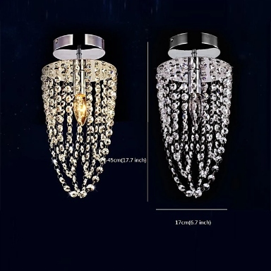 NOWOCZESNA LAMPA WISZĄCA kryształki Kolor chrom przezroczysty inny