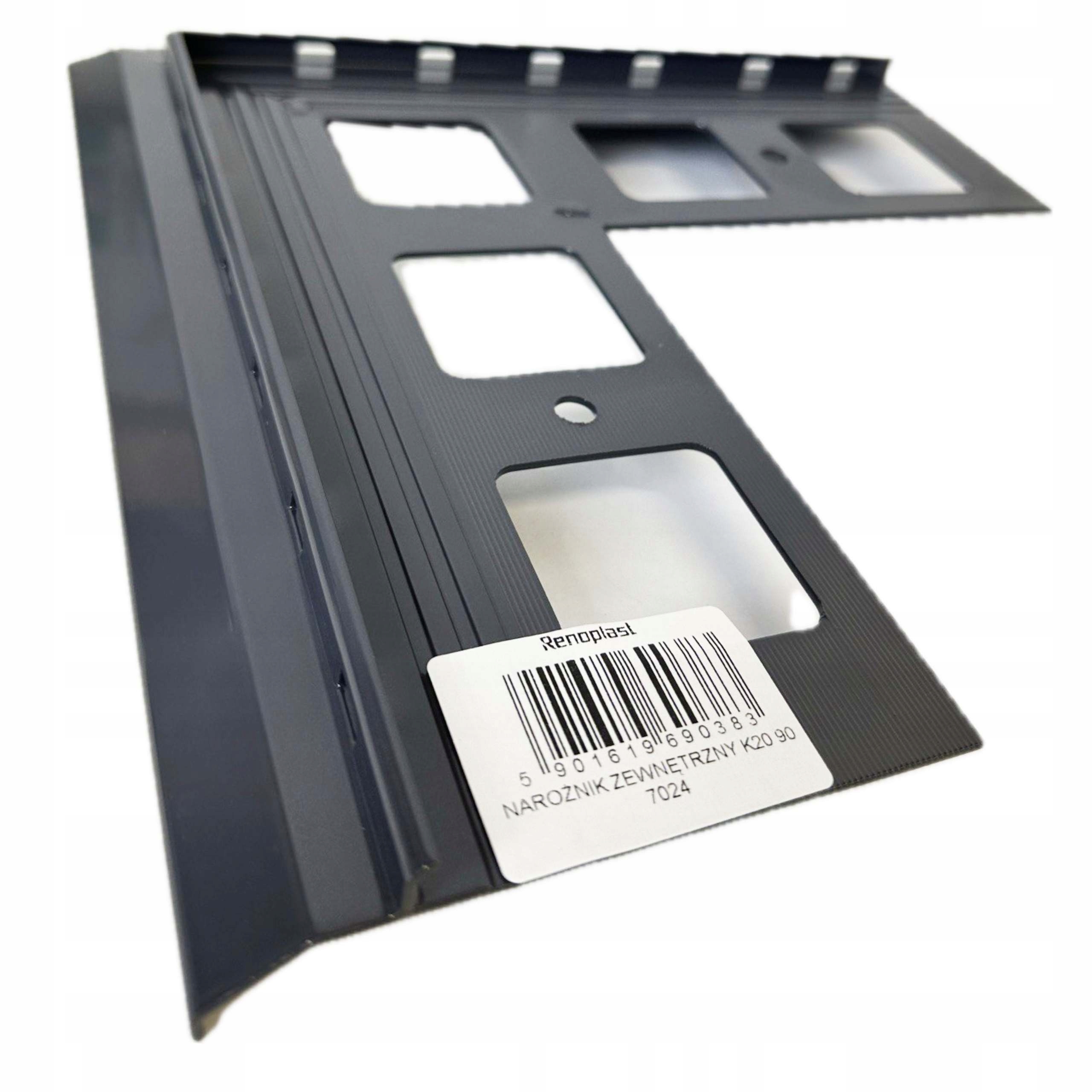 Narożnik zewnętrzny 90° profil Simple K20 Kamienny Dywan Grafit Ral 7024