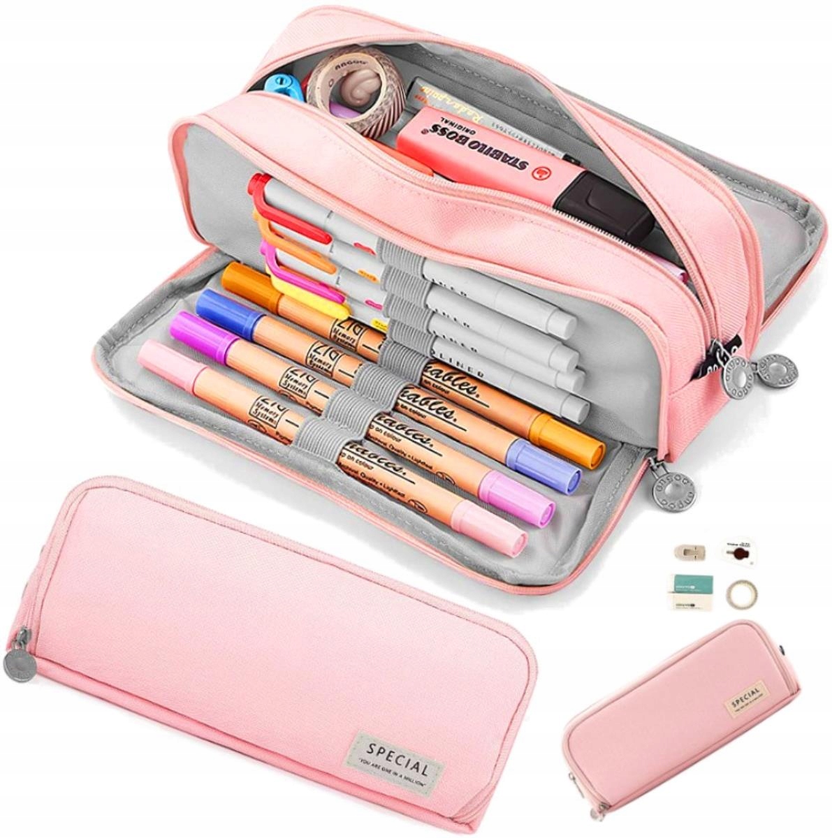 

Komorowy Piórnik Kosmetyczka Saszetka duża 3w1