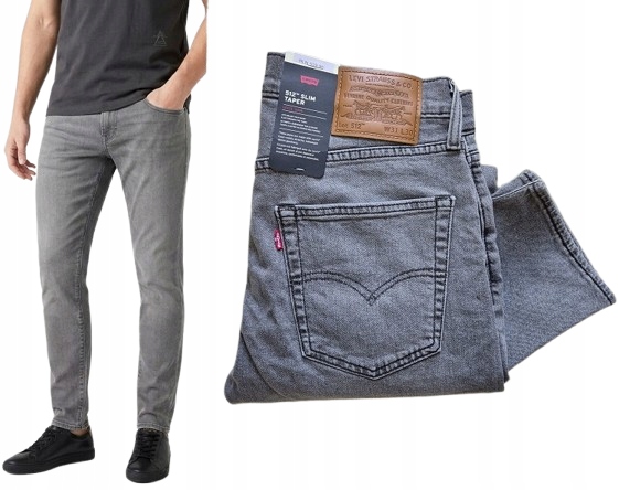 pánské džínové kalhoty Levi's 512 Slim Taper W31 L30 31x30 Premium šedá
