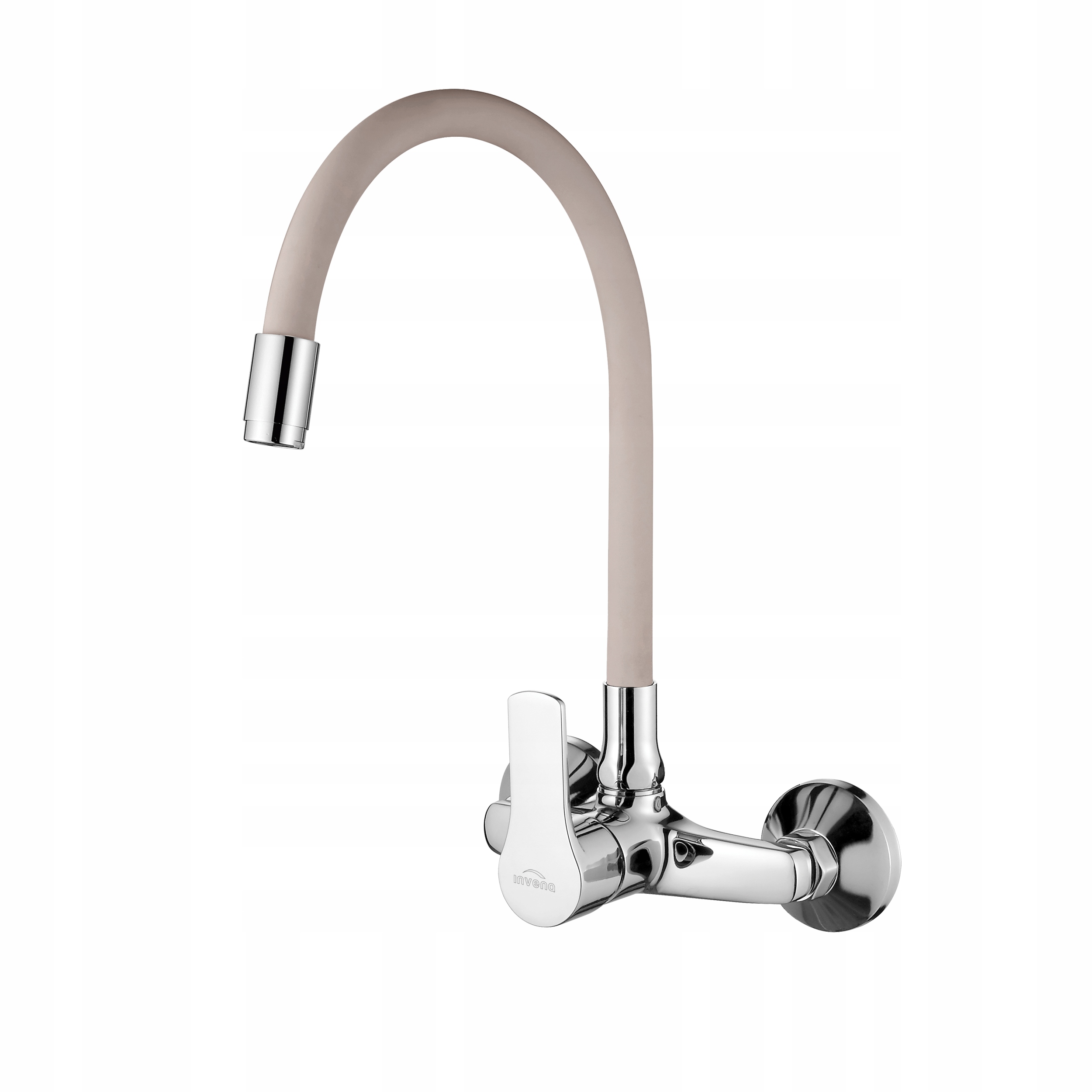 Bateria kuchenna ścienna Invena Verso beżowy, srebrny