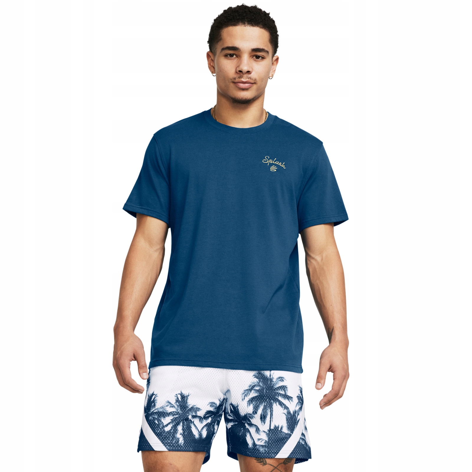 Pánské triko Under Armour Curry Emb Splash Tee-BLU