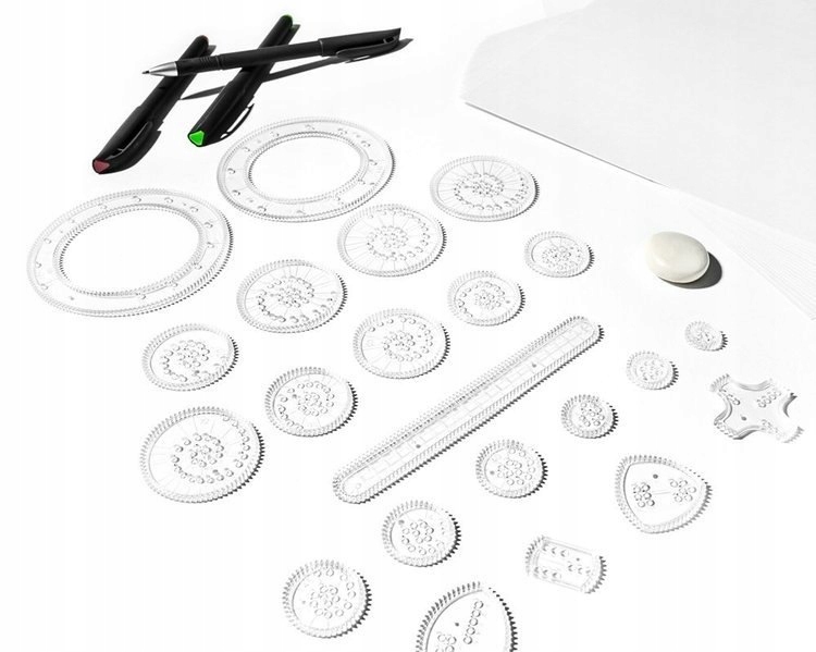 ZESTAW SPIROGRAF DELUXE SET KREATYWNA ZABAWA Z RÓŻNYMI WZORAMI PISAKI Wiek dziecka 8 lat +