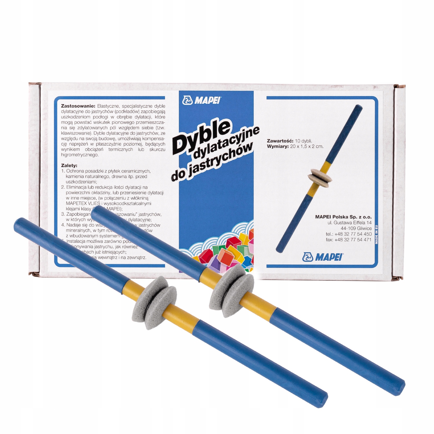 

Dyble dylatacyjne do jastrychów Mapei dybel 1szt.