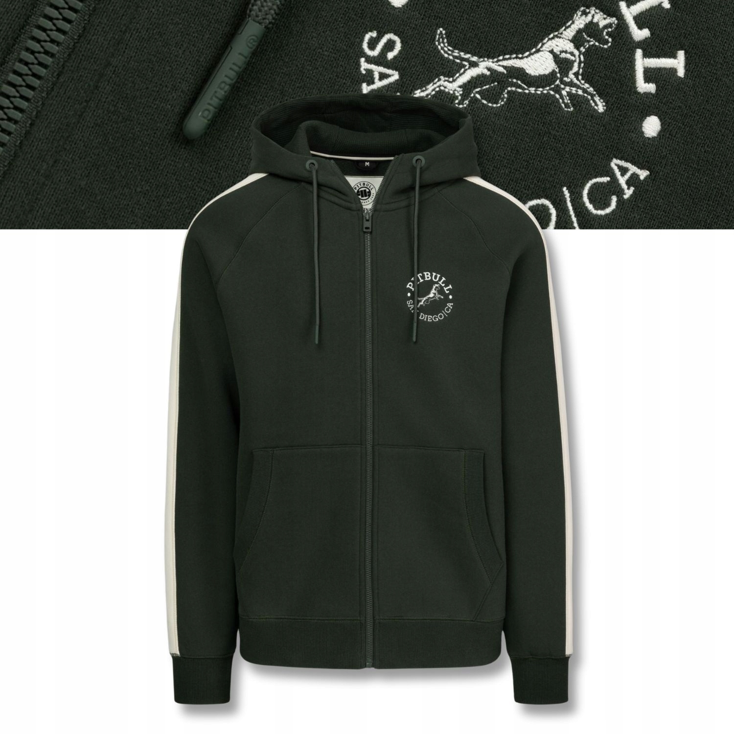 Pánská Rozepínací Mikina s kapucí Pitbull San Diego Ca Teplá Silná