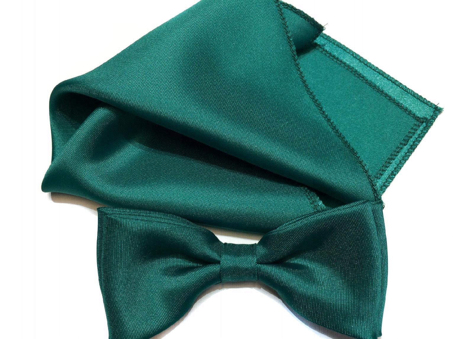 

Zielona Malachitowa Mucha Z Poszetką - Chusteczką