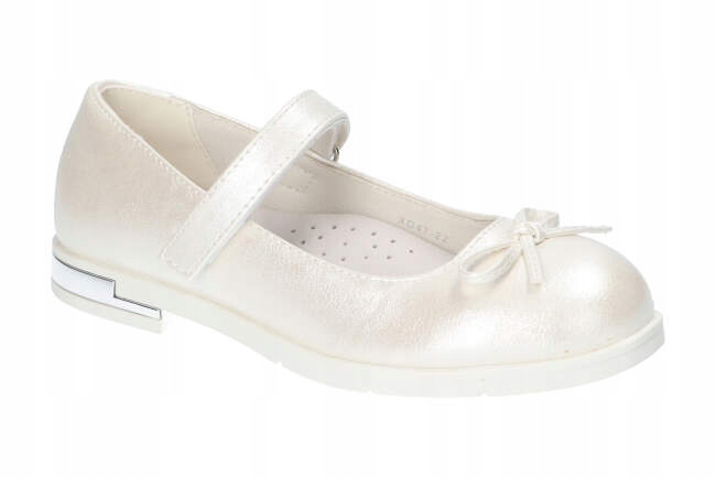 

American XD47 Balerinki Buty Dziecięce Rzep Wh 32