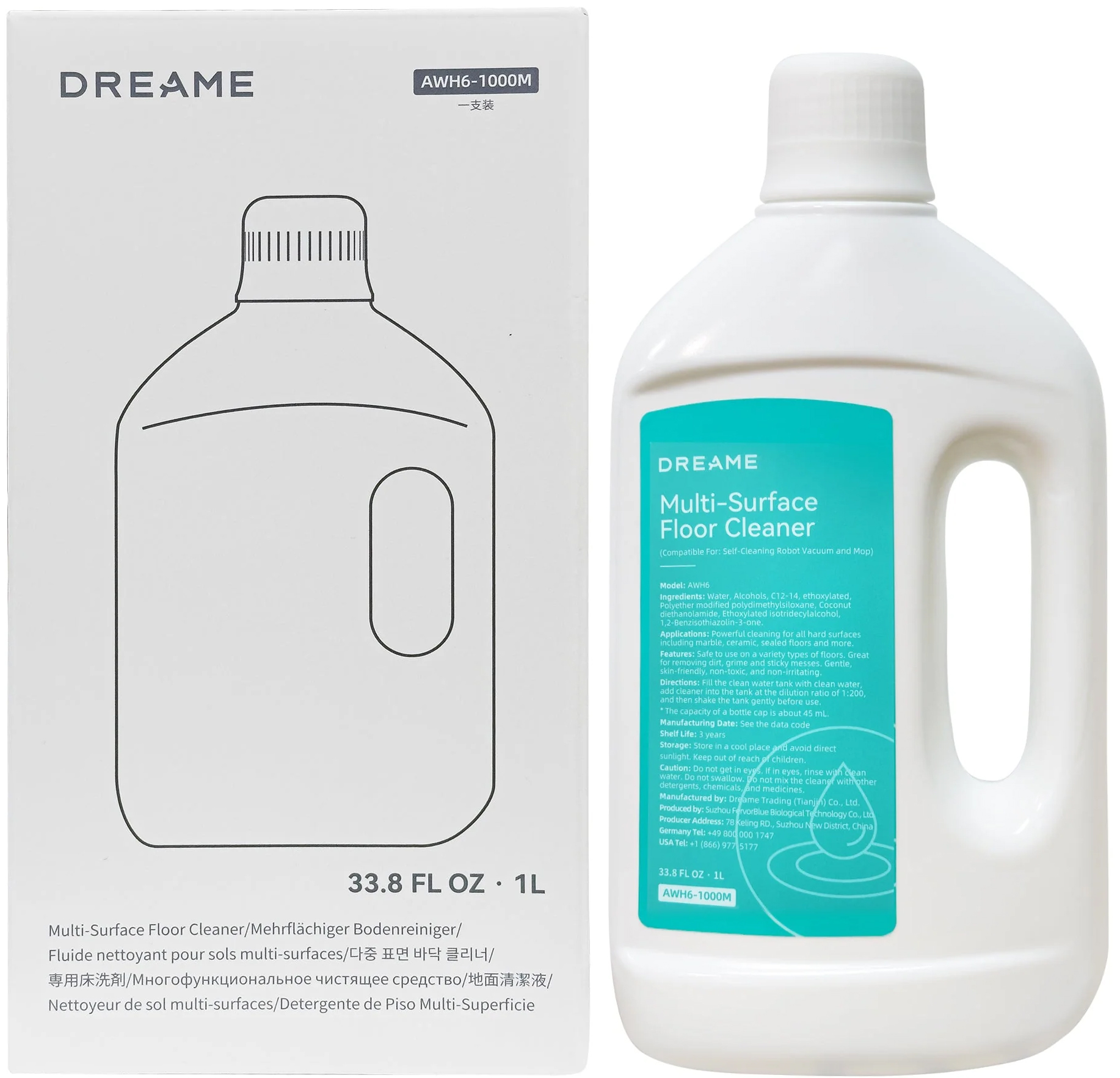 Originální refill koncentrát Dreame Mova 1:200 1 l L10 L20 X40 X50 dárek