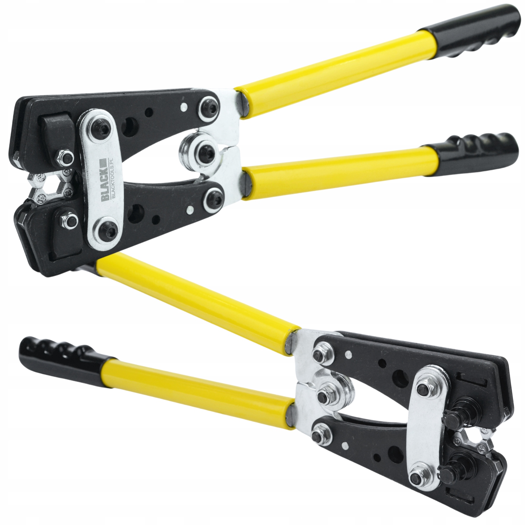 ZACISKARKA KOŃCÓWEK KABLI PRZEWODÓW PRASKA TULEJKI 390 mm 6-50mm2 BLACK Marka Black