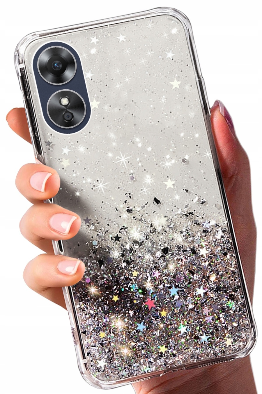 

Etui do Oppo A17 Glitter Case Brokat Szkło