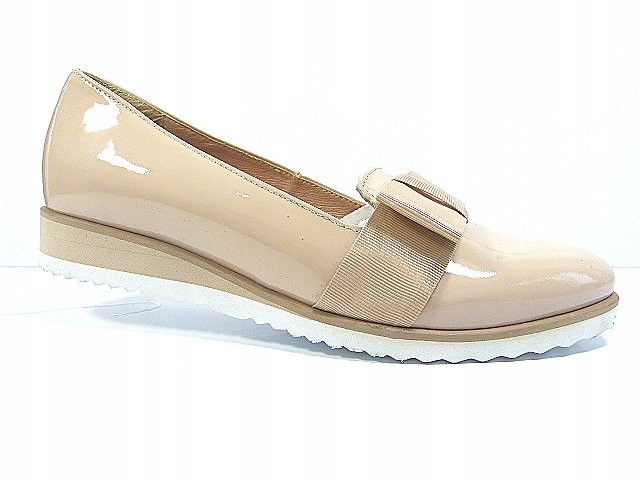 Dámské polobotky nazouvací balerínky na klínku, kůže, velikost 37