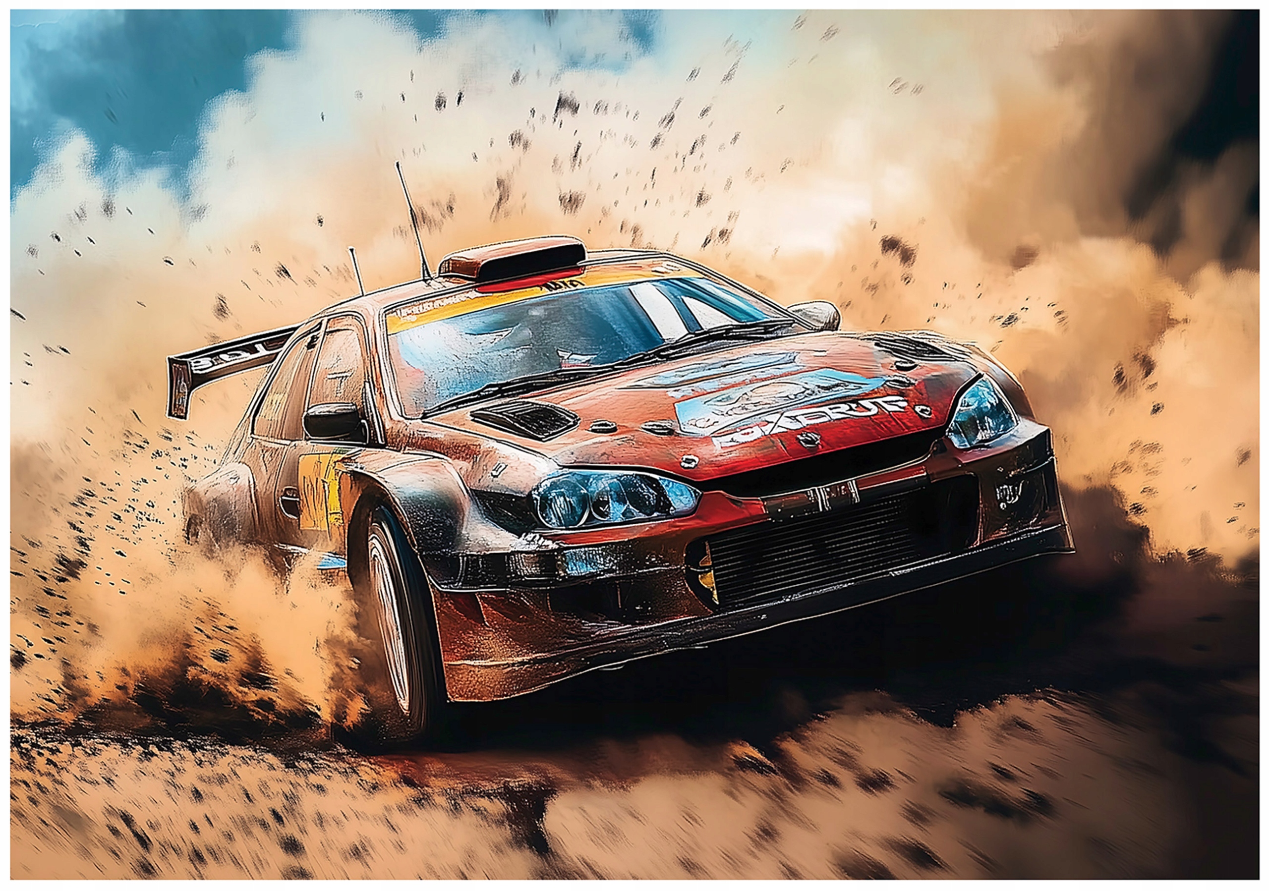 Fototapeta Rally Extrémna Adrenalínová Výhonok k víťazstvu 400x280 lepidlo