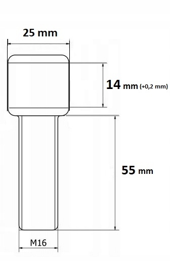 Zawias regulowany do bramy furtki M16 śruba długa Kod producenta 1005-9996-6