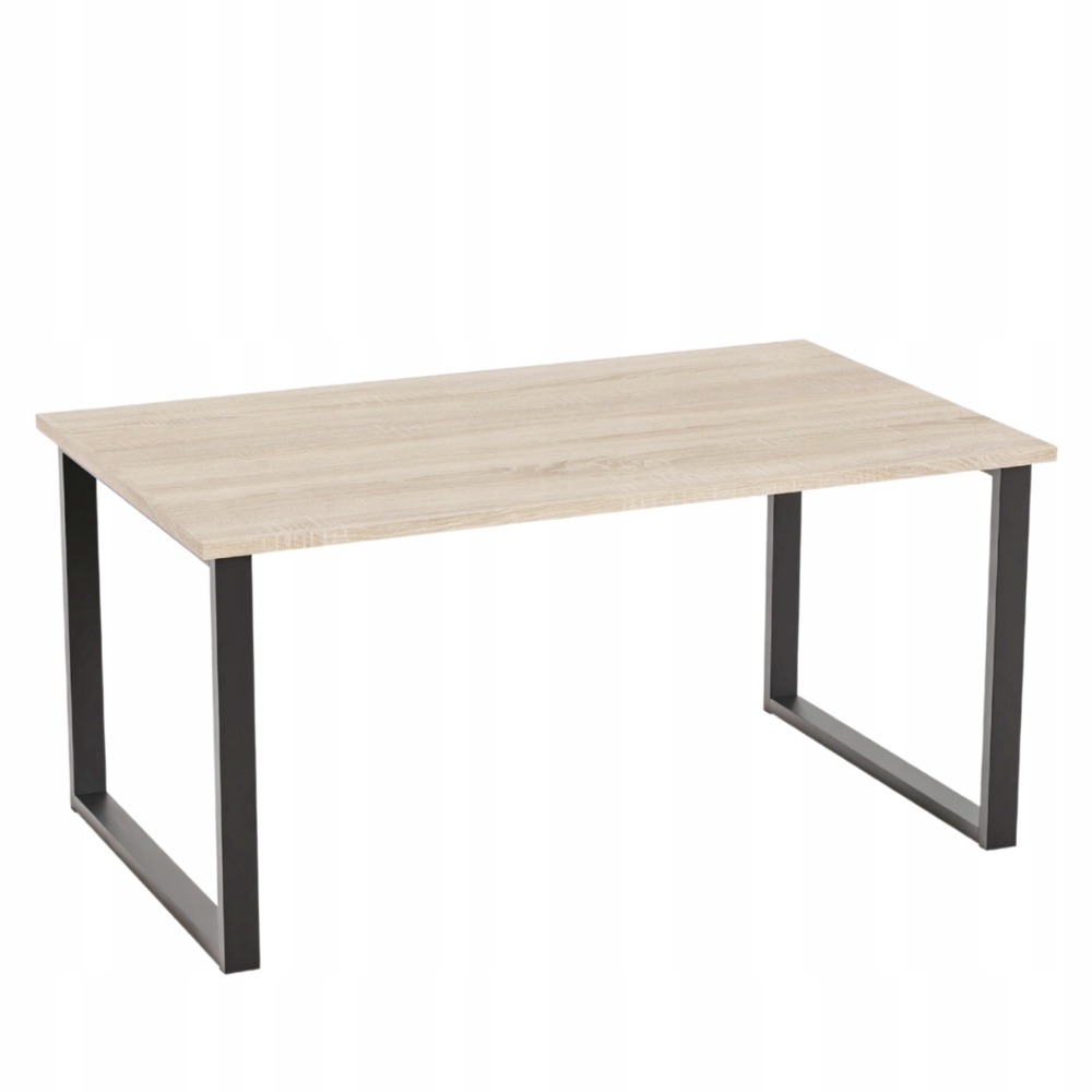 Kávový stolek, lavice, loftový dub sonoma, 120x60x48, kovové nohy