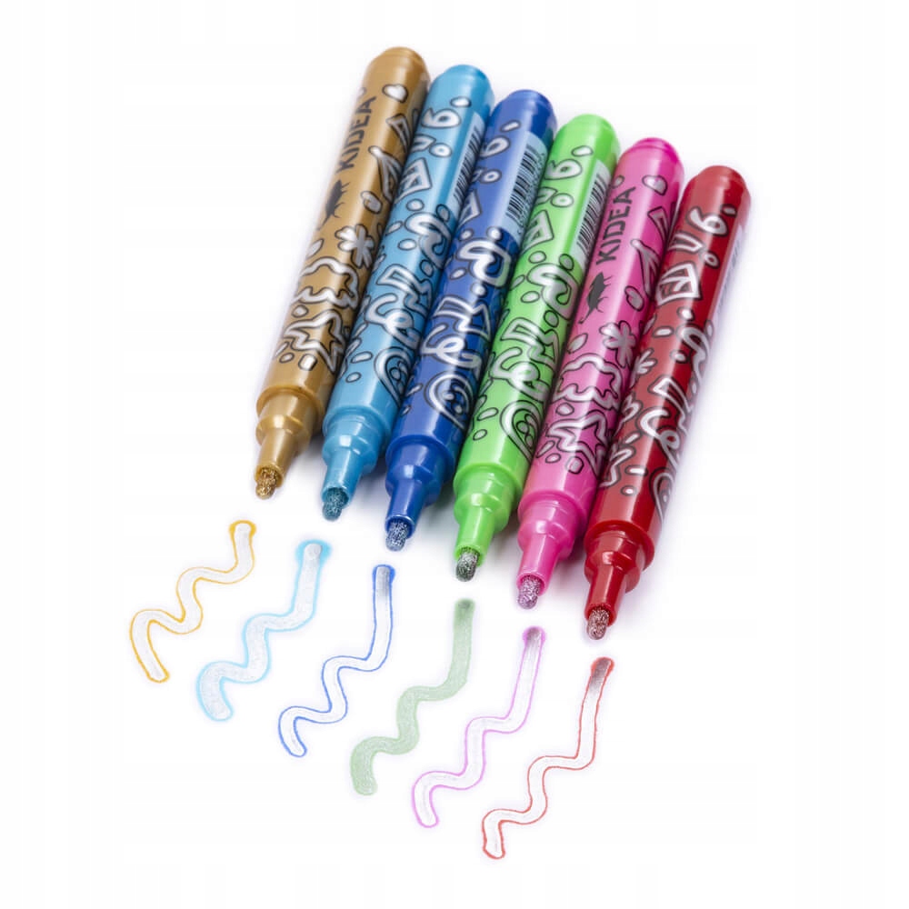 Magiczne markery z podwójną linią KIDEA 6 kolorów Marka Kidea