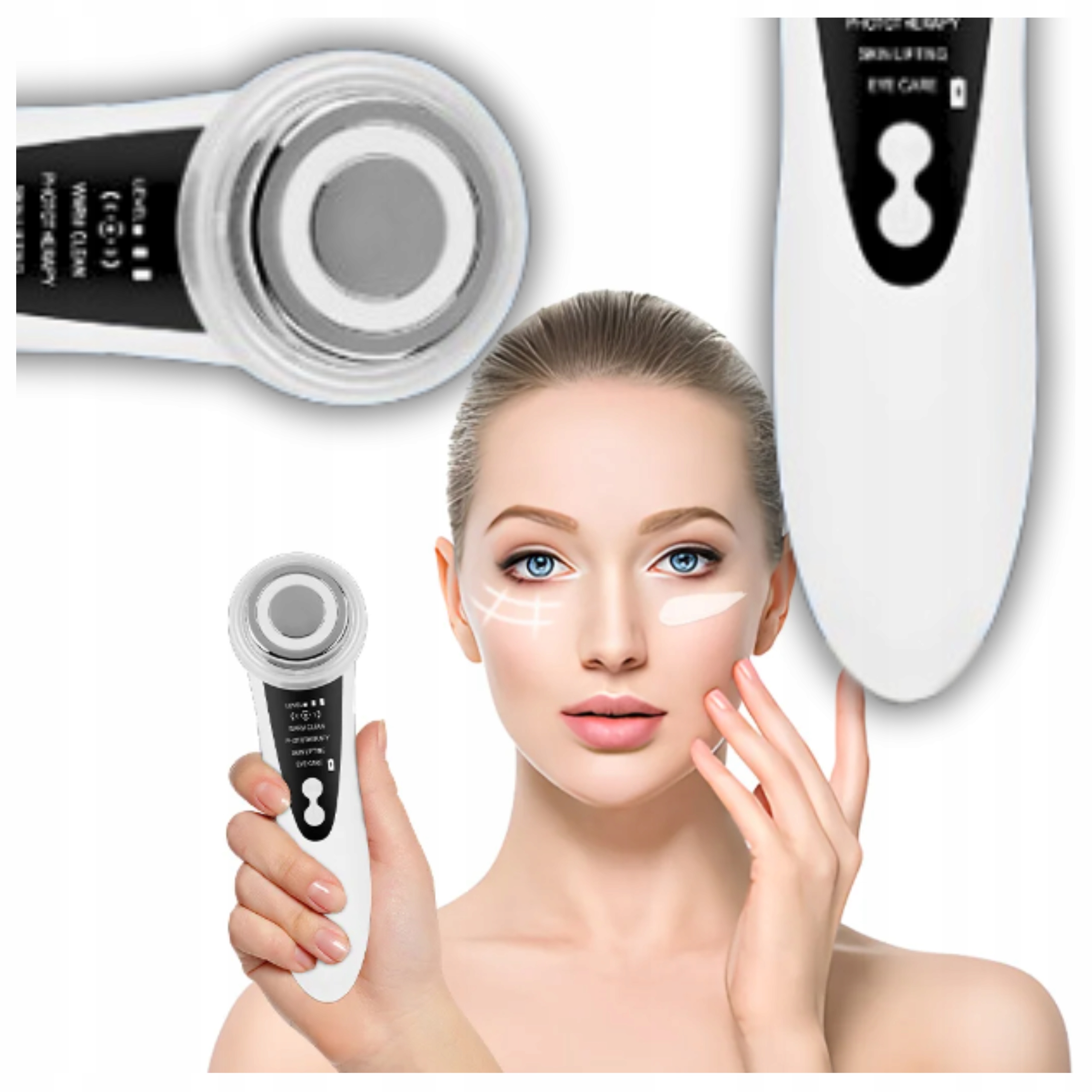 MEZOTERAPIA BEZIGŁOWA MASAŻER EMS DO TWARZY LIFTING NA PREZENT 5W1 GRATIS