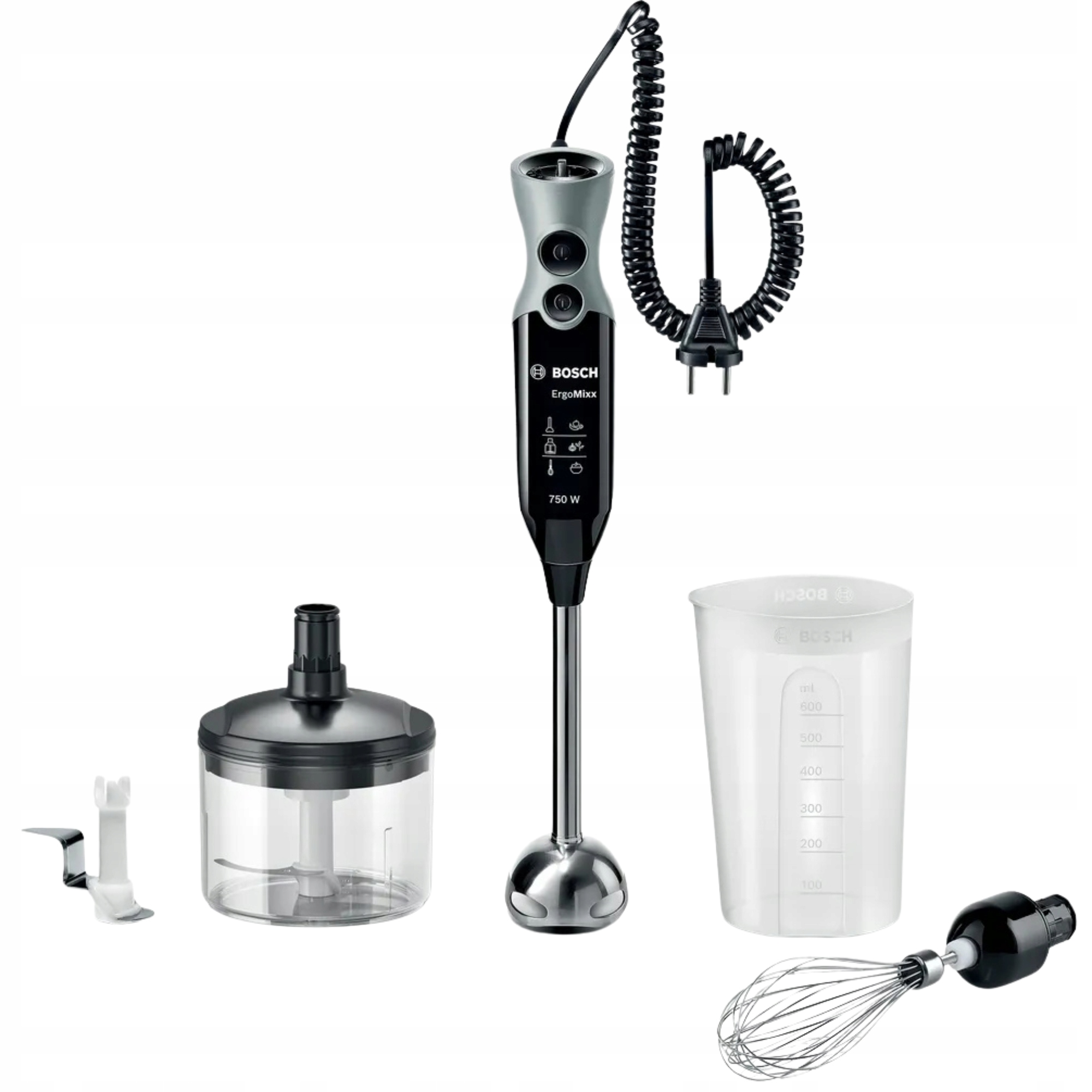 Blender ręczny Bosch MSM67170 750W 12 prędkości Turbo Rozdrabniacz