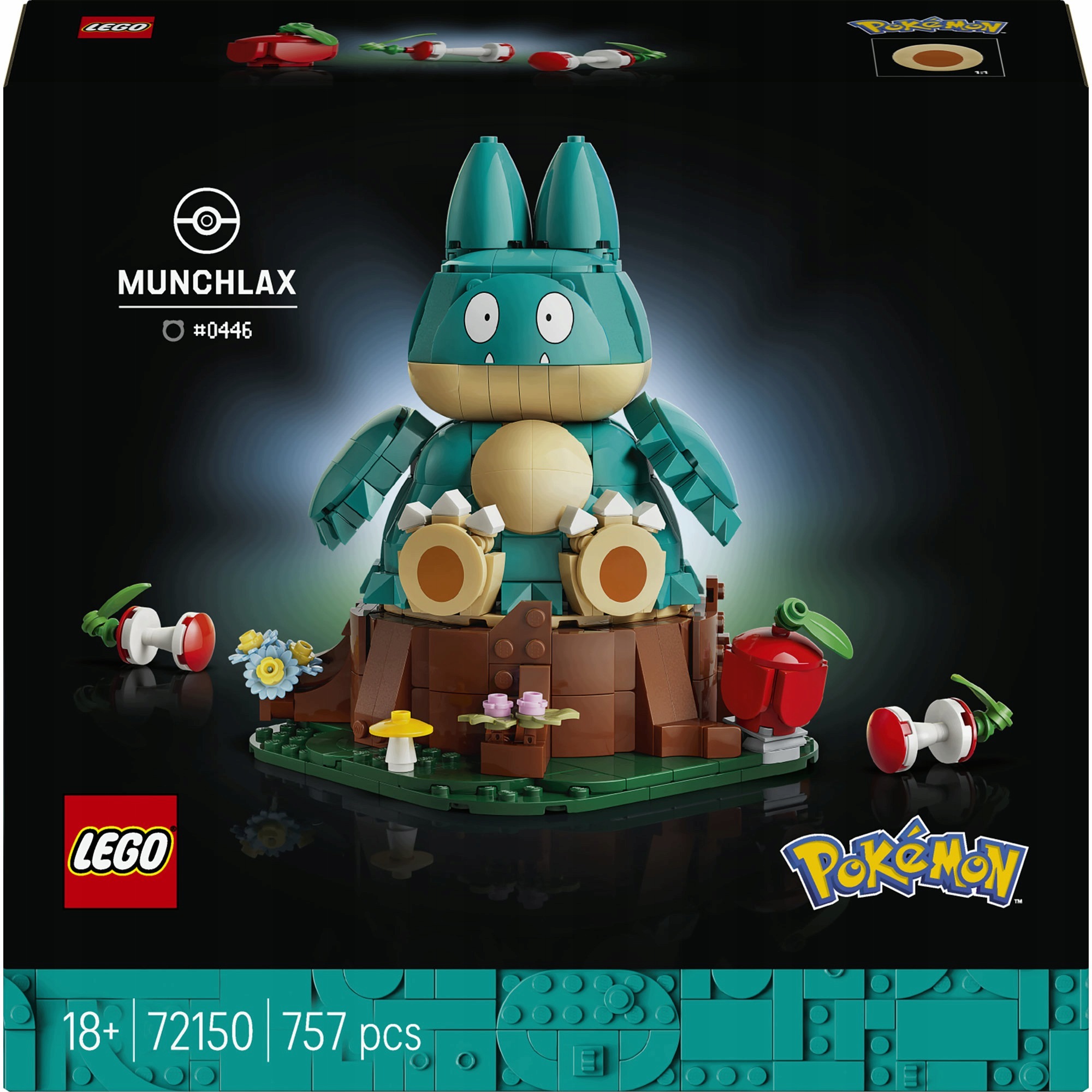 Lego 72150 Pokémon Munchlax Sběratelský Model 757 el. Figurka Pokémona