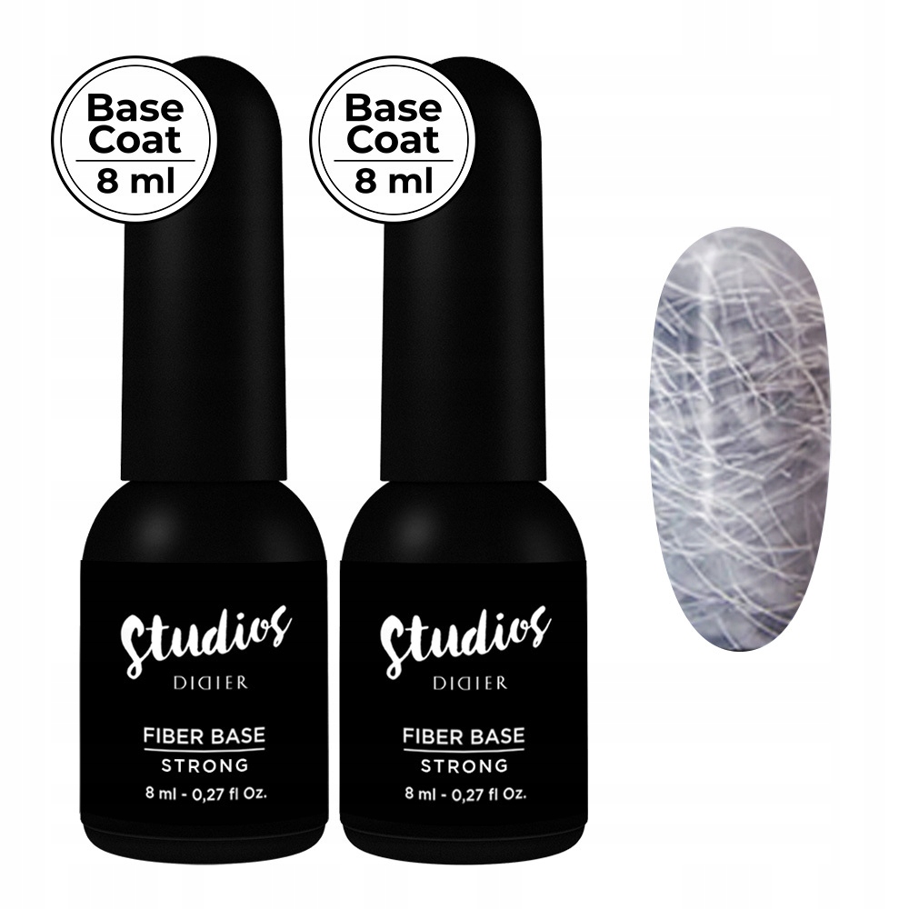 ZESTAW 2x8ML DIDIER LAB BAZA STRONG FIBER DO LAKIERÓW HYBRYDOWYCH