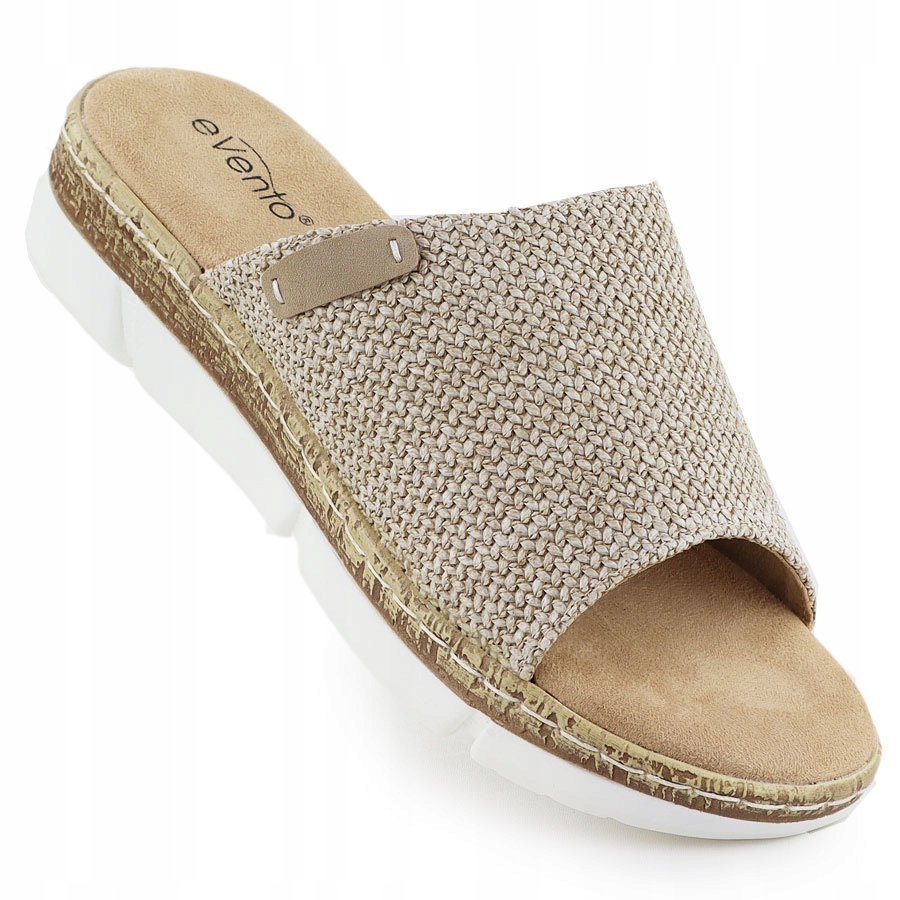 Nazouváky s béžovým úpletem eVento 8832 41